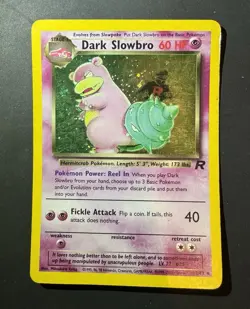 Pokemon Dark Slowbro 12/82 2000 Team Rocket Unlimited Holo Rare HP - Image 1