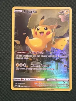 Pikachu GG30/GG70 Ultra Rare Full Art Holo Crown Zenith Galarian Gallery - Image 1