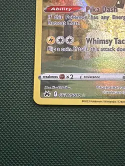 Pikachu GG30/GG70 Ultra Rare Full Art Holo Crown Zenith Galarian Gallery - Image 3