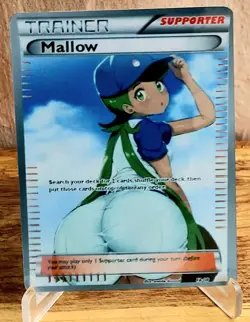 Pokemon Mallow Anima Waifu Sexy Doujin ACG DIY Trainer Full Art Card Holo - Image 1