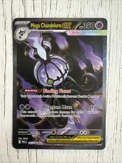 Mega Chandelure ex 115/084 SIR Pitch Black NM Pokemon Card Pre-Release English - Image 1