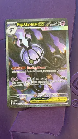 Mega Chandelure ex Pitch Black SIR 115/084 NM English Pokemon TCG - Image 1