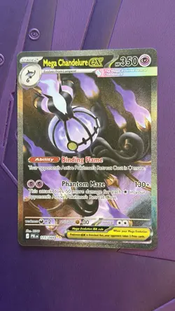 Mega Chandelure ex Pitch Black SIR 115/084 NM English Pokemon TCG - Image 2