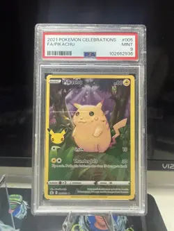 2021 POKEMON CELEBRATIONS #005 FULL ART/PIKACHU PSA 9 - Image 1