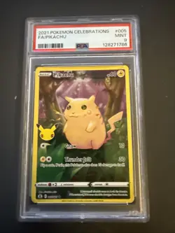 2021 POKEMON CELEBRATIONS #005 FULL ART/PIKACHU PSA 9 - Image 1