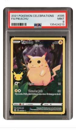 2021 POKEMON CELEBRATIONS PIKACHU 005/025 FULL ART 005 PSA 9 - Image 1