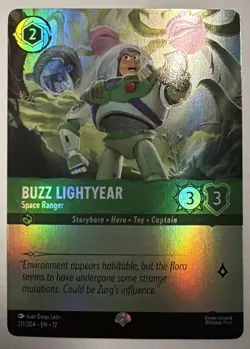 Buzz Lightyear Space Ranger 211/204 Epic Holo X2 Wilds Unknown Disney Lorcana NM - Image 4