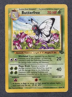 Pokemon Card: Butterfree 33/64 Uncommon: Jungle English WOTC LP - Image 1