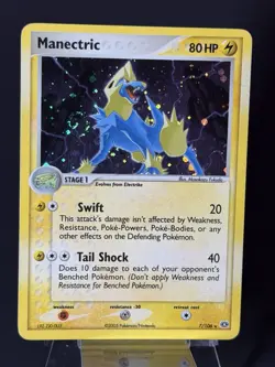 Pokemon TCG 2005 Manectric 7/106 Ex Emerald Rare Holo SWIRL LP - - Image 5