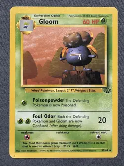 Pokemon Card: Gloom 37/64 Uncommon: Jungle English WOTC LP - Image 1