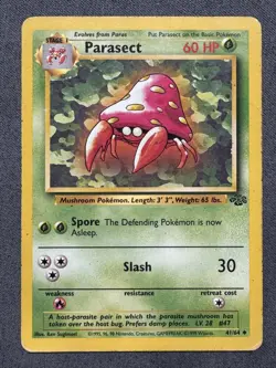 Pokemon Card: Parasect 41/64 Uncommon: Jungle English WOTC LP - Image 1