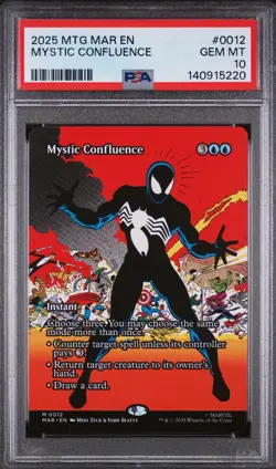 2025 MTG MARVEL'S SPIDER-MAN: SOURCE MAT #0012 MYSTIC CONFLUENCE PSA 10 - Image 1