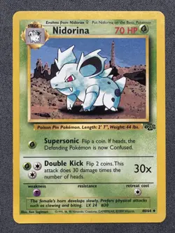 Pokemon Card: Nidorina 40/64 Uncommon: Jungle English WOTC NM - Image 1