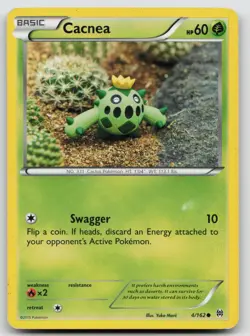 Cacnea 4/162 BREAKthrough Pokemon Yuka Morii Heavily Played C917 - Image 1