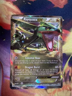 Rayquaza EX 85/124 Dragons Exalted Holo Ultra Rare Pokemon TCG Card - Image 1