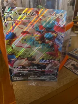 SEALED OVERSIZED Pokemon Snorlax VMAX Jumbo Promo Holo Card Sword & Shield 142 - Image 1