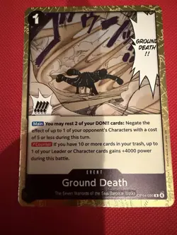 Bandai One Piece Card Game Ground Death OP14-096 Seven Warlords Rare Foil - Image 2