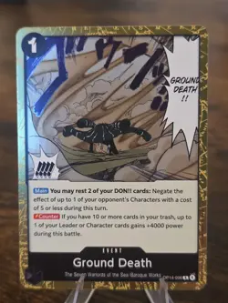One Piece TCG - OP-14-096 Ground Death Rare English Holo Foil Card - Image 1