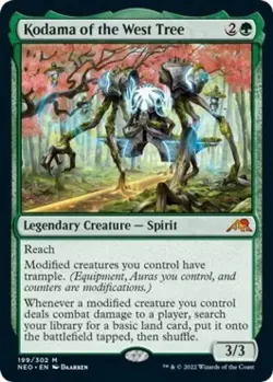 NM FOIL Kodama of the West Tree Foil MTG Kamigawa: Neon Dynasty Near Mint - Image 1