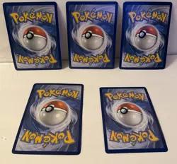 Lot Of 5 Jumbo Holo Pokemon Cards, EX, GX, And Mega (LP-HP) - Image 2