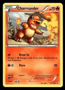 Charmander 17/113 Common Legendary Treasures Pokemon Card - Image 2