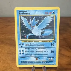 Articuno Fossil Holo Card 2/62 Rare Vintage WOTC Pokemon TCG Card MP - Image 1