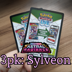 1x Sword & Shield 3PK SYLVEON ASTRAL RADIANCE - Pokemon TCG Online Code Card - Image 1