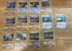 Lot Of 13 Pokemon Diamond Pearl Lucario Trainer Kit Cards - Image 1
