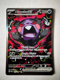 Pokemon: Morpeko ex 117/84 (Special Illustration Rare) SIR Pitch Black! NM!🔥⚫ - Image 1
