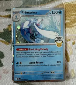 Pokemon TCG Primarina Sealed ‘What’s Your Favorite’ Promo - IN HAND Barnes&Noble - Image 1