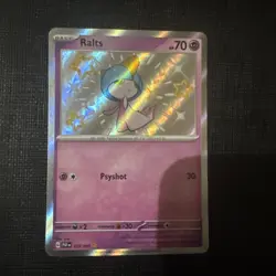 Pokemon TCG Ralts 153/091 SV: Paldean Fates Shiny Rare Holo English - Image 1