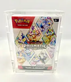Pokemon Scarlet And Violet Prismatic Evolutions Booster Bundle + Acrylic Case - Image 1