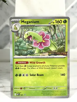 Meganium MEP001 Stamped Mega Evolutions Black Star Promo Pokemon TCG - Image 1