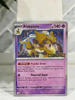 Alakazam MEP003 Stamped Mega Evolutions Black Star Promo Pokemon TCG - Image 1