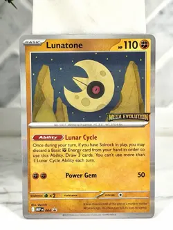 Lunatone MEP004 Stamped Mega Evolutions Black Star Promo Pokemon TCG - Image 1
