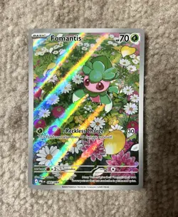 Pokemon Pitch Black Fomantis 085/084 Illustration Rare Holo Pack Fresh NM - Image 1