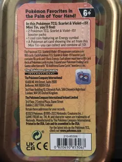 151 Mini Tin | Pokemon TCG Scarlet & Violet | 2 Packs | Meowth Art 820650853067 - Image 2