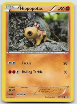 Hippopotas 87/160 Primal Clash Pokemon Yuka Morii LP - Image 1