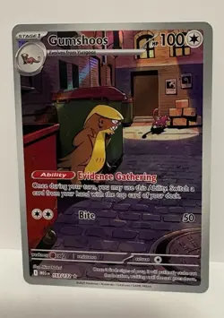 Pokemon Gumshoos 153/132 ME01 Mega Evolution Illustration Rare Holo Full Art NM - Image 1