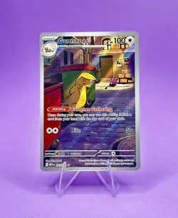 Gumshoos 153/132 ME01: Mega Evolution Illustration Rare Holo Pokemon Card NM - Image 1