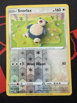 Pokemon TCG Snorlax Crown Zenith Reverse Holo Rare Card 109/159 NM Condition - Image 1