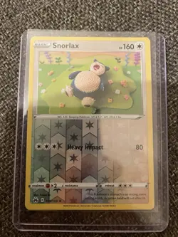 Pokemon TCG Snorlax Crown Zenith 109/159 Reverse Holo Rare Asoko Ito - Image 1