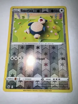 Pokemon TCG Snorlax 109/159 Reverse Holo Crown Zenith 160 HP Rare Asako Ito - Image 1