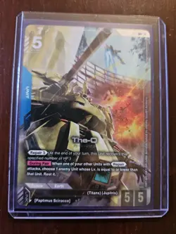 The-O GD03-002 LR+ Alt Art Steel Requiem Gundam TCG Card Game CCG English - Image 2