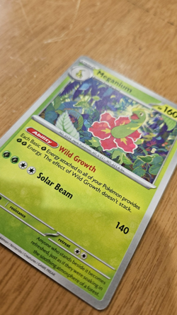 Meganium 10/132 Non-Holo Prerelease exclusive Pokemon card - Image 1