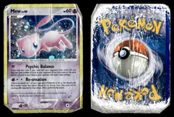 Mew 15/132 Rare Holo Secret Wonders Pokemon Card DAMAGED DESTROYED - Image 1