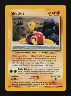 Shuckle 51/64 Unlimited Common Neo Revelation Pokemon Cards - Image 1