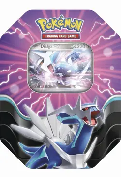 Pokemon TCG Dialga ex Tin Factory Sealed 4 Booster Packs Promo Card - Image 1