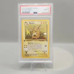 PSA 8 Raichu Holo Fossil 1st Edition Rare Pokemon Card 1999 14/62 - Image 1