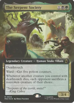MTG The Serpent Society (424) *Foil* Extended Art R Marvel Super Heroes NM - Image 1
